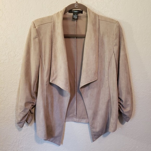 89th & Madison Jackets & Blazers - Women's Faux Suede Tan Jacket Sz Small By 89th & Madison